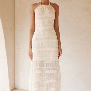 Ralita Maxi Dress - Cream - Runaway The Label - Size Small
